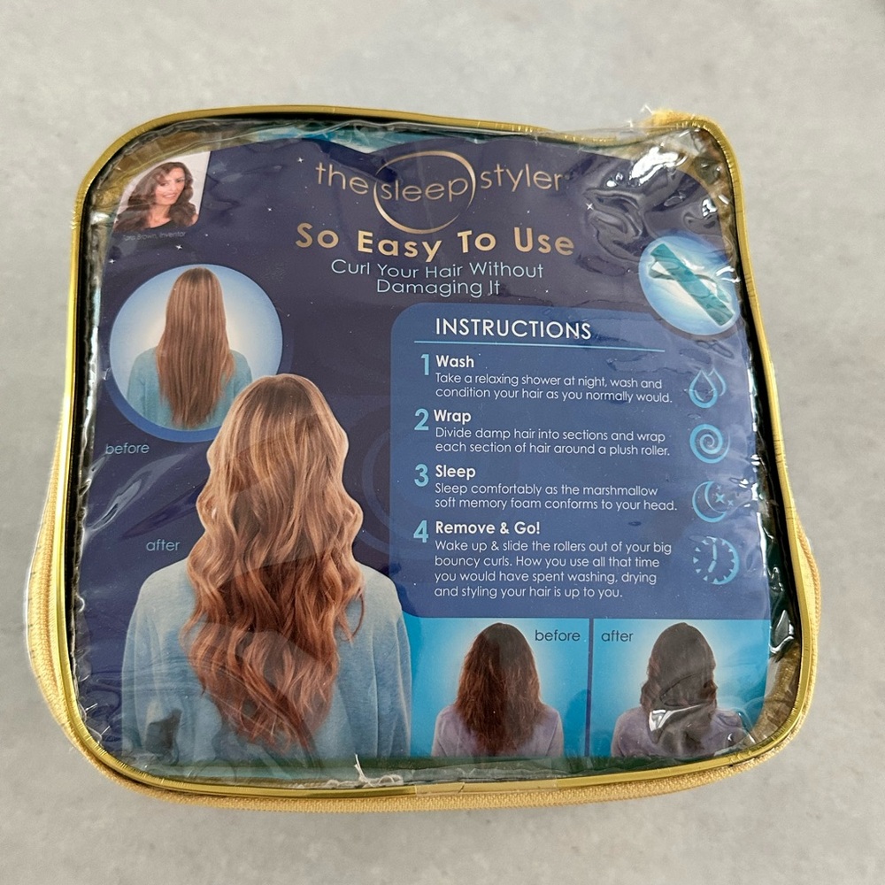 The Sleep Styler Hair Curling Set - Navy Blue